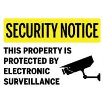 Security Notice – video surveillance camera icon sign