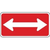 White Arrows (Both Ways) Sign