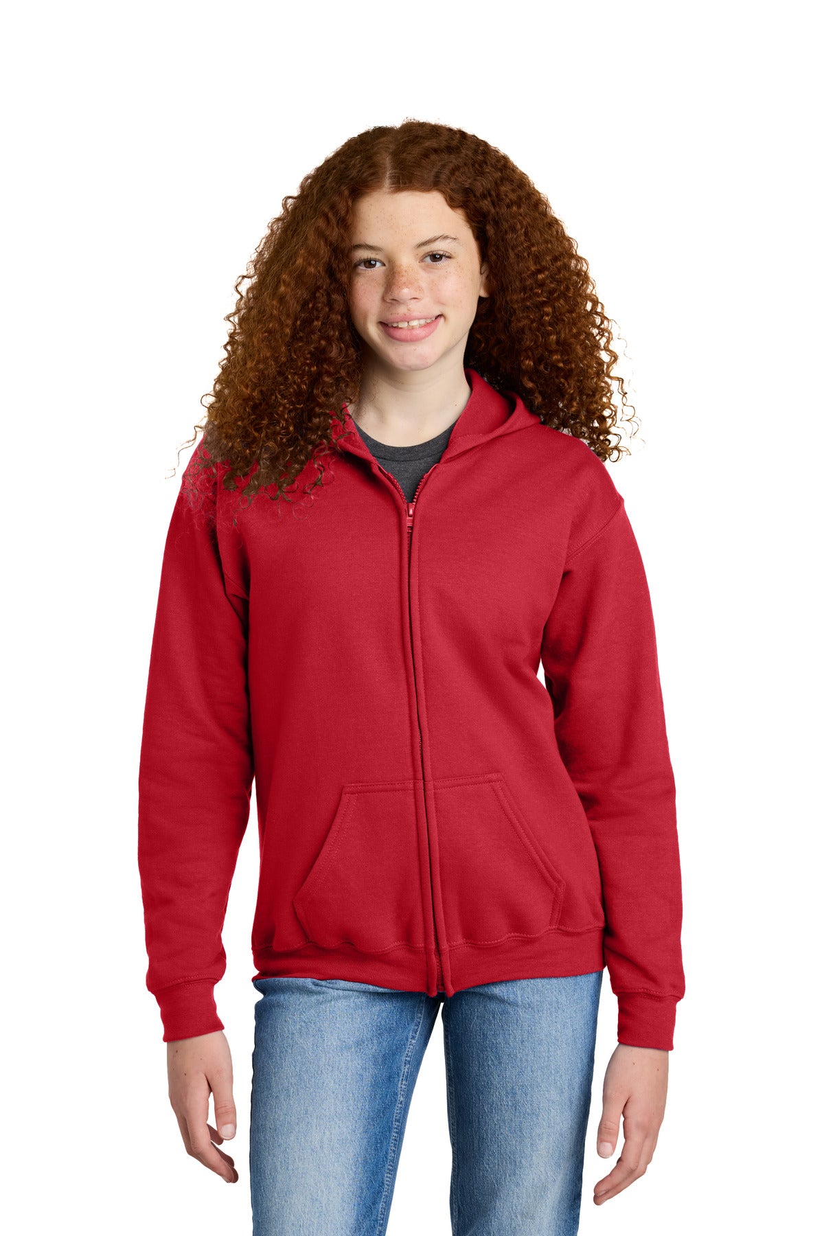 Gildan Youth Heavy Blend Full-Zip Hooded Sweatshirt 18600B