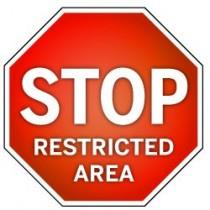 STOP - Restricted Area Floor Graphic