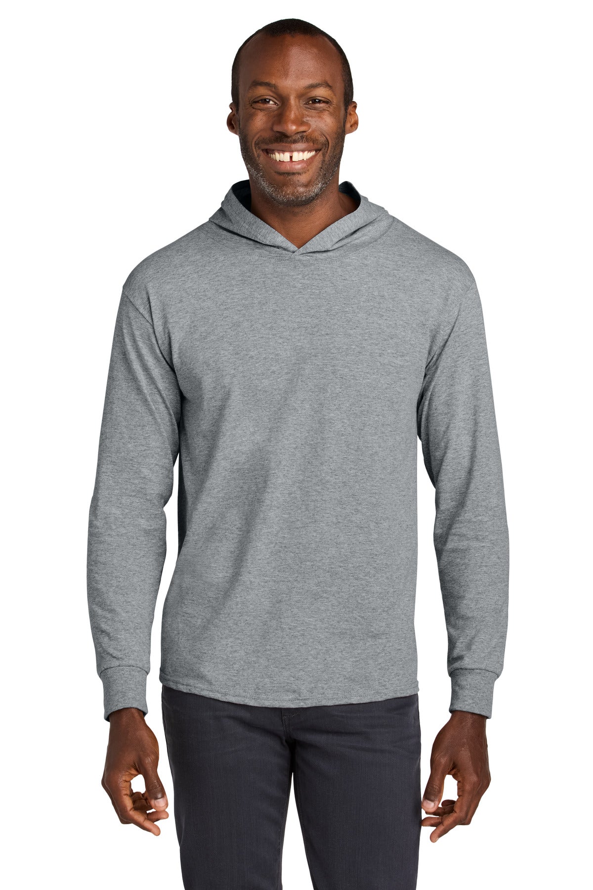 Jerzees Classics Unisex Cotton Long Sleeve Hooded T-Shirt 363LH