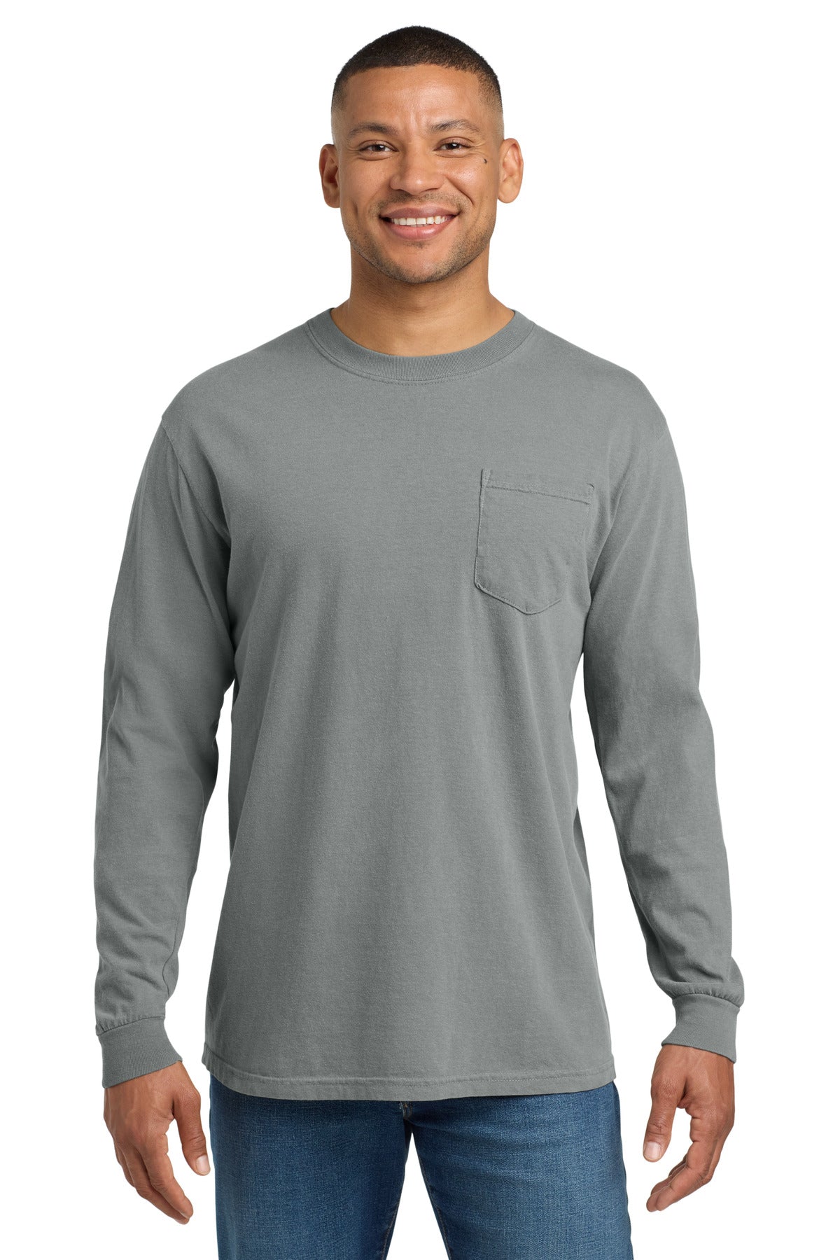 COMFORT COLORS Heavyweight Ring Spun Long Sleeve Pocket Tee 4410