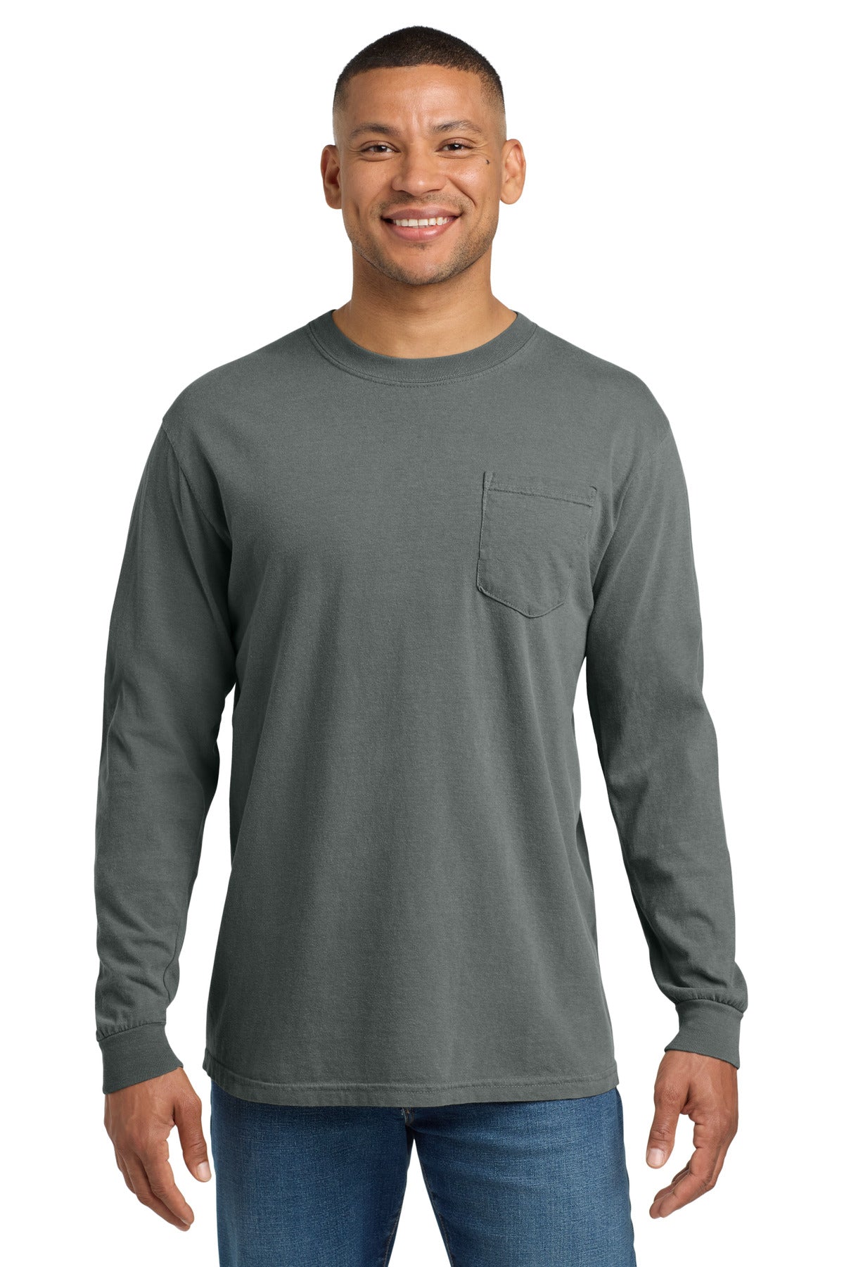 COMFORT COLORS Heavyweight Ring Spun Long Sleeve Pocket Tee 4410