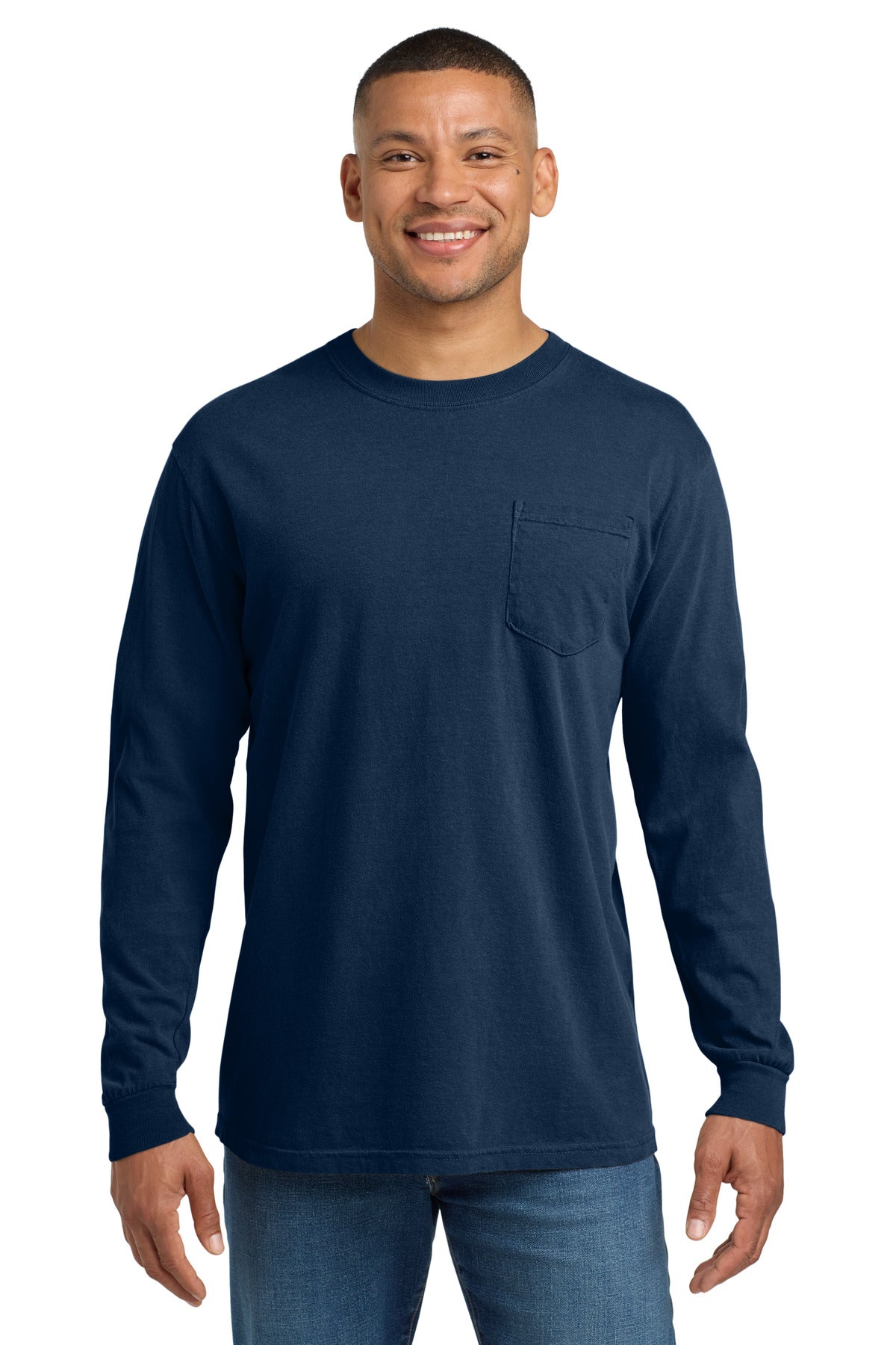 COMFORT COLORS Heavyweight Ring Spun Long Sleeve Pocket Tee 4410