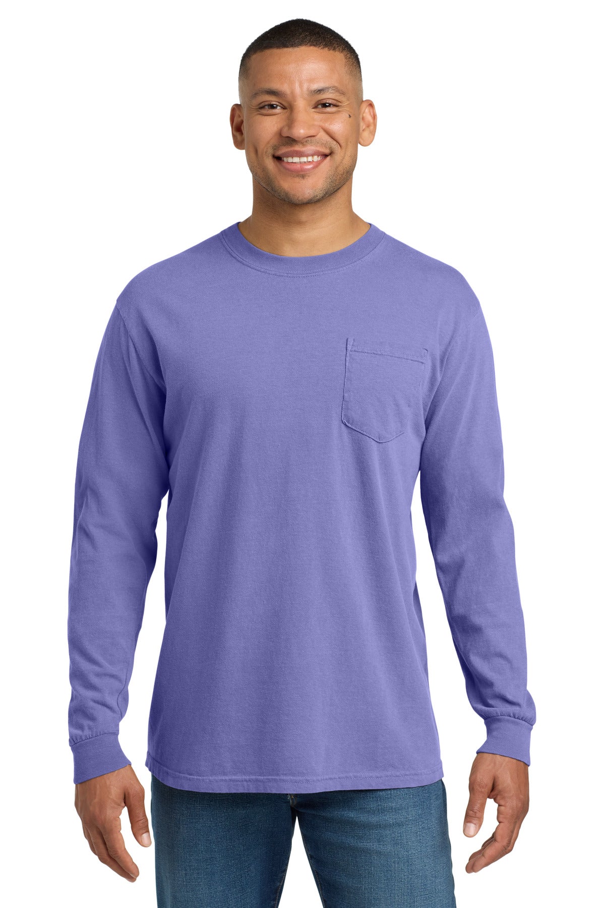 COMFORT COLORS Heavyweight Ring Spun Long Sleeve Pocket Tee 4410