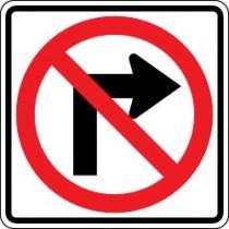No Right Turn Traffic Sign