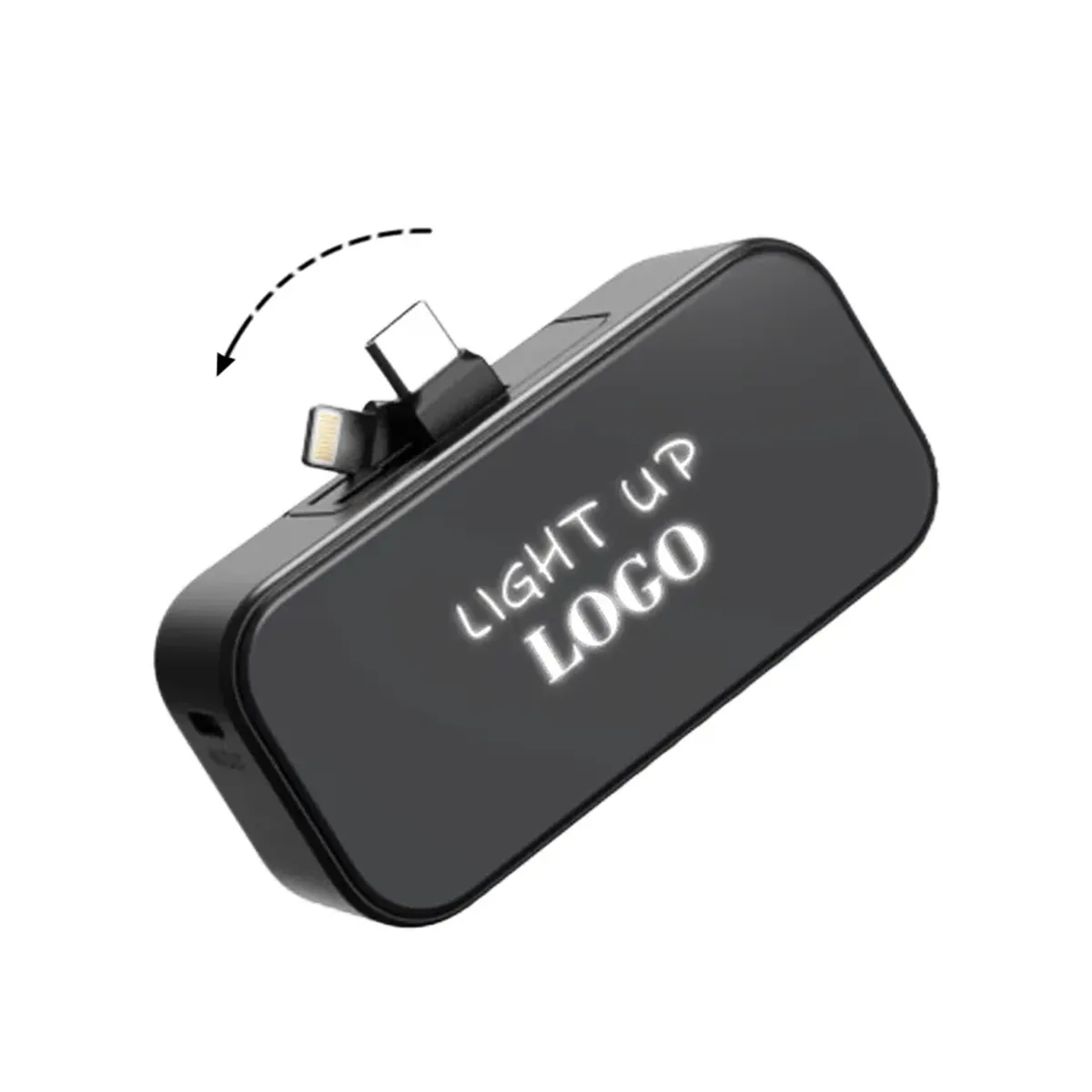 4,500 mAh Light Up Logo Power Bank - CH-43D