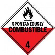 D.O.T. Placard - Spontaneously Combustible