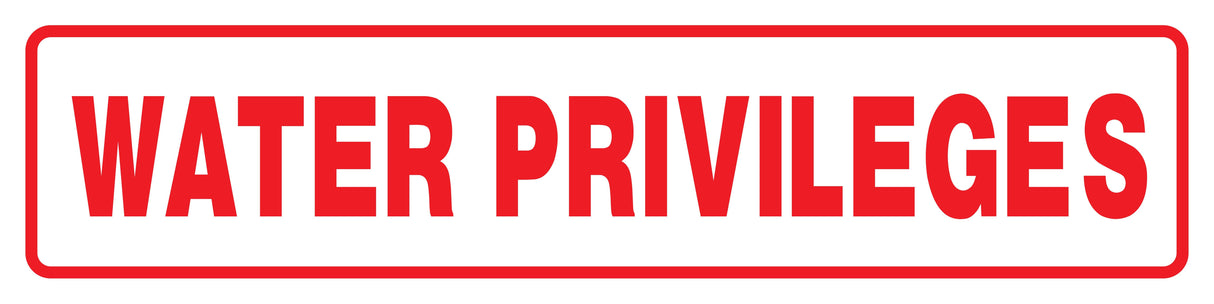 Water Privileges Rider