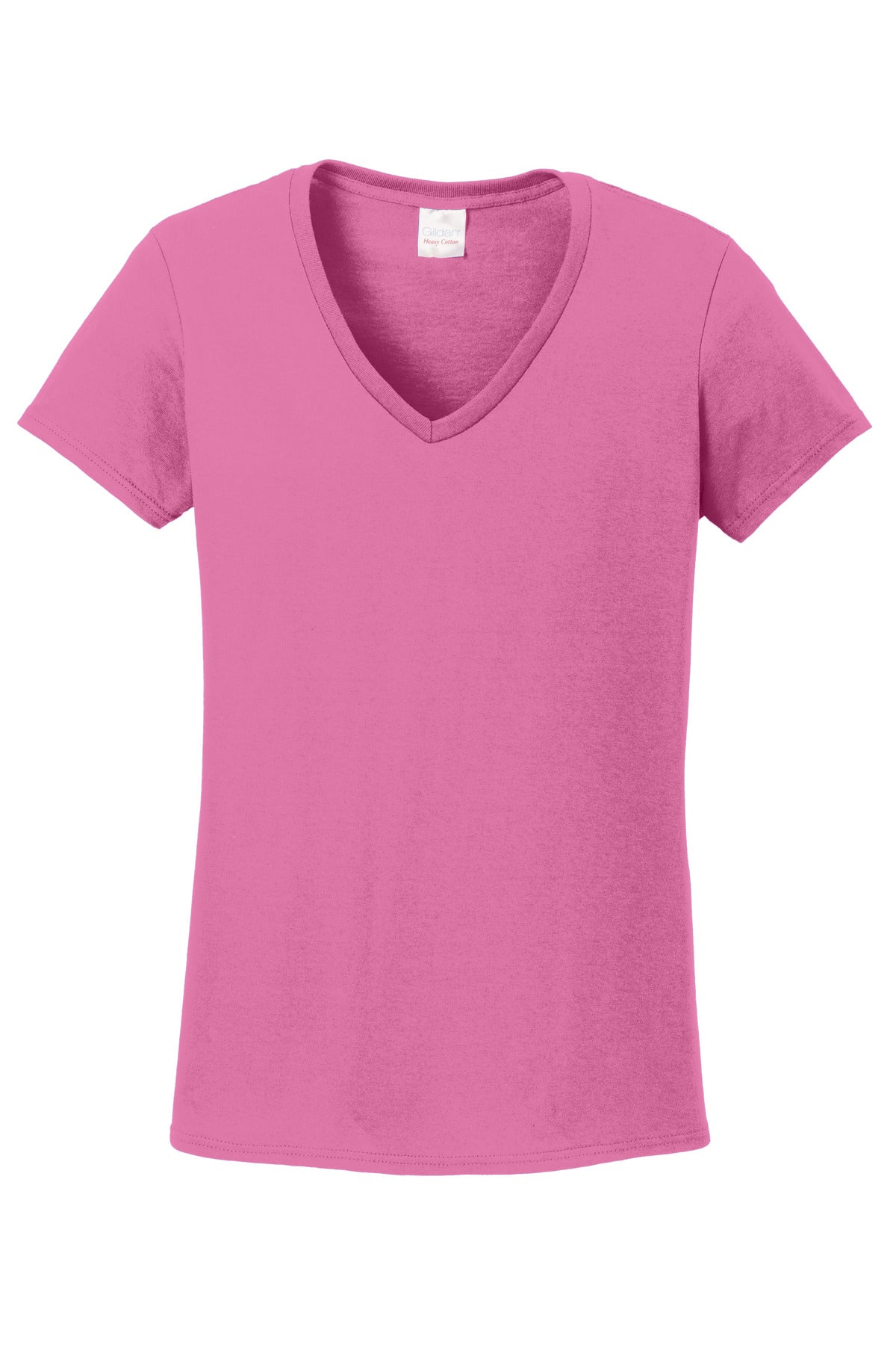 Gildan Women's Heavy Cotton 100% Cotton V-Neck T-Shirt 5V00L