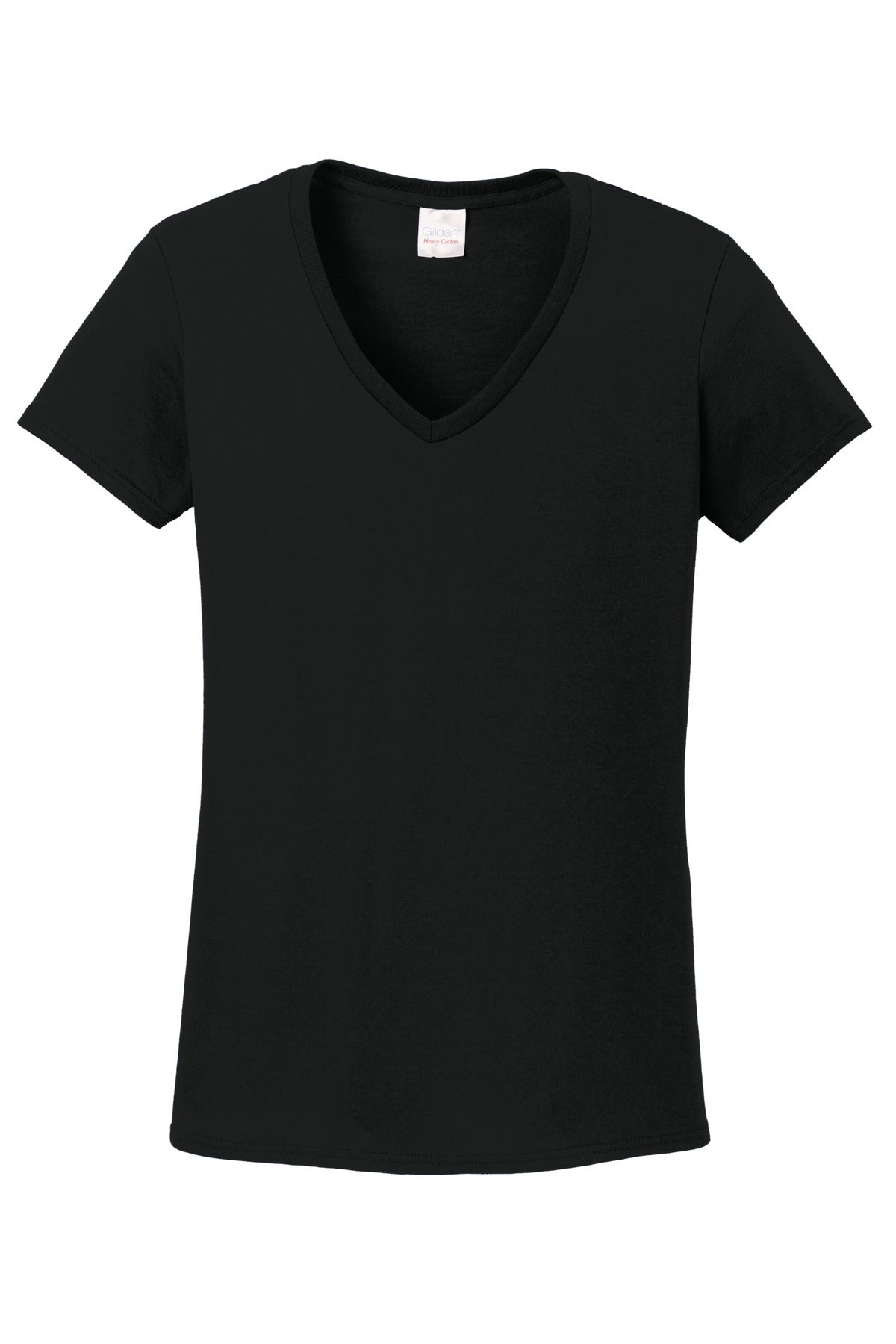 Gildan Women's Heavy Cotton 100% Cotton V-Neck T-Shirt 5V00L