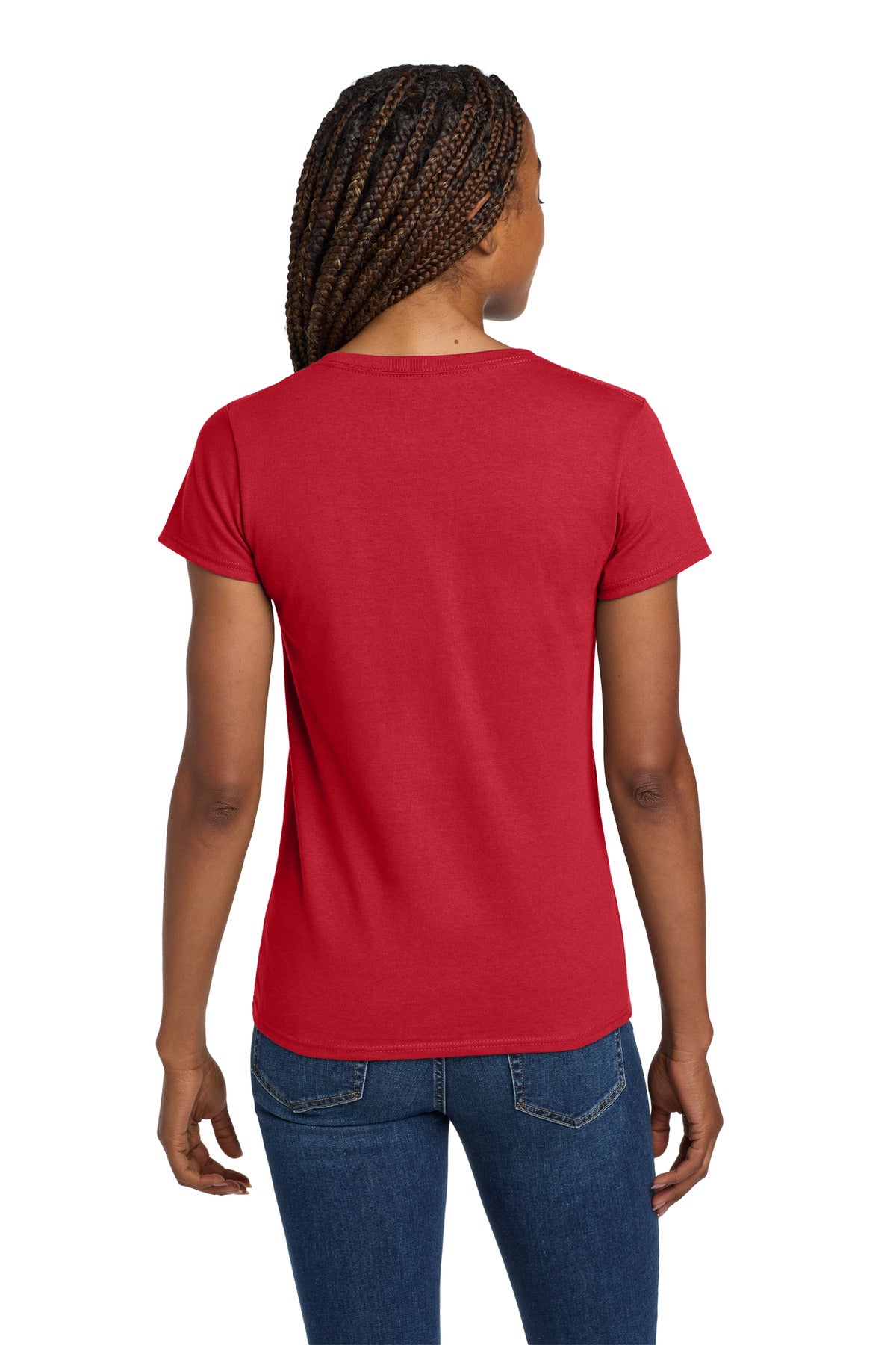 Gildan Women's Heavy Cotton 100% Cotton V-Neck T-Shirt 5V00L