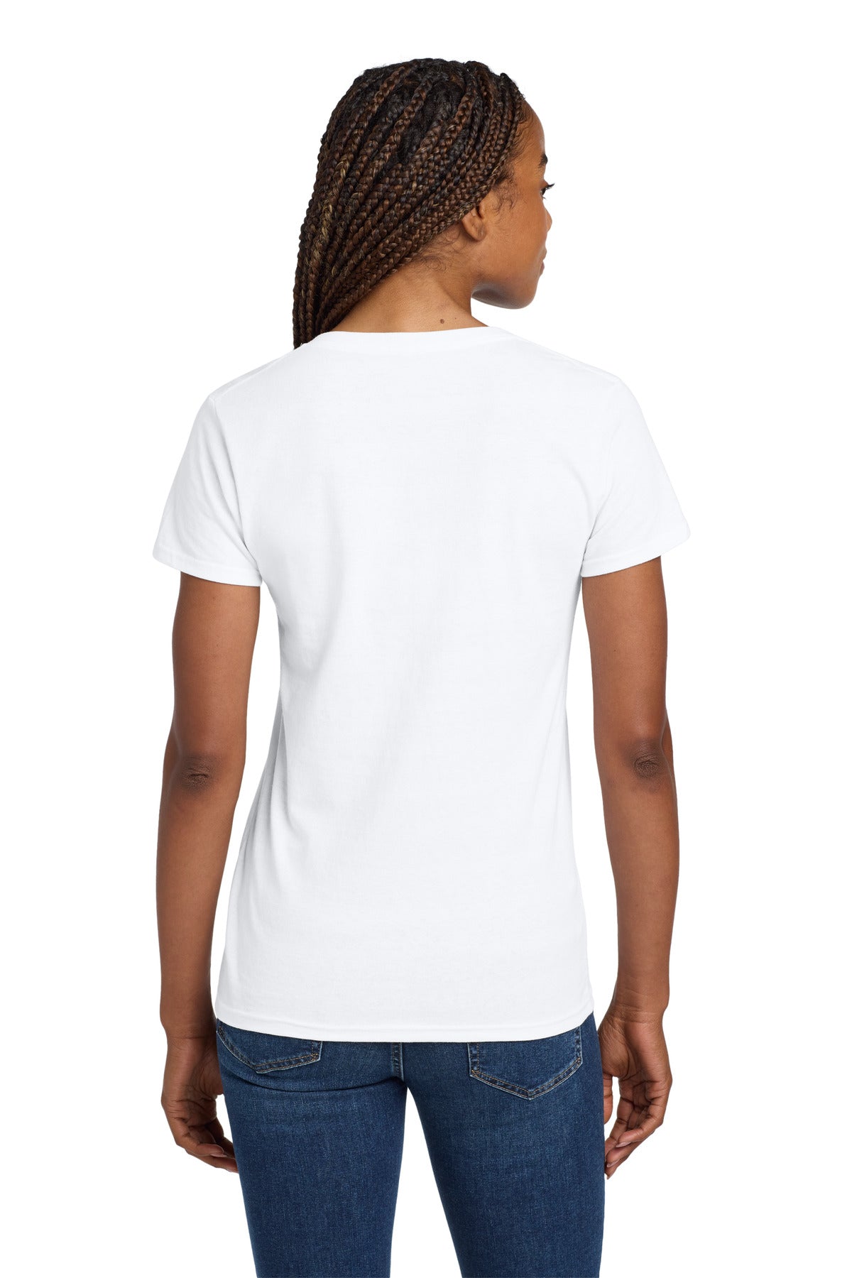 Gildan Women's Heavy Cotton 100% Cotton V-Neck T-Shirt 5V00L