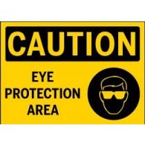 Caution - Eye Protection Area with Graphic