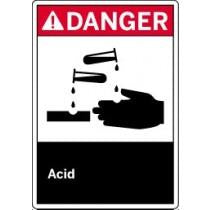Danger Sign warning of acid