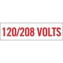 120/208 Volts Electrical Safety Sign