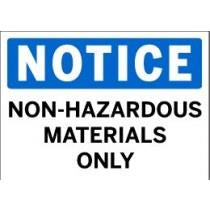 Notice - Non-Hazardous Materials Only