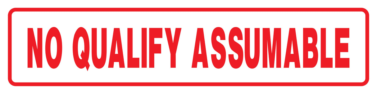 No Qualify Assumable Rider