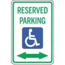 Handicap Reserved Parking (Both Ways) Sign