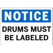 Notice - Drums Must Be Labeled