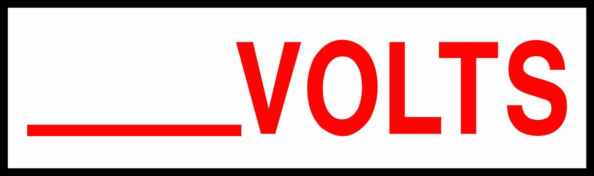 Custom Volt Electrical Safety Sign
