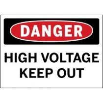 High voltage warning sign with 'Danger' and 'Keep Out' text.