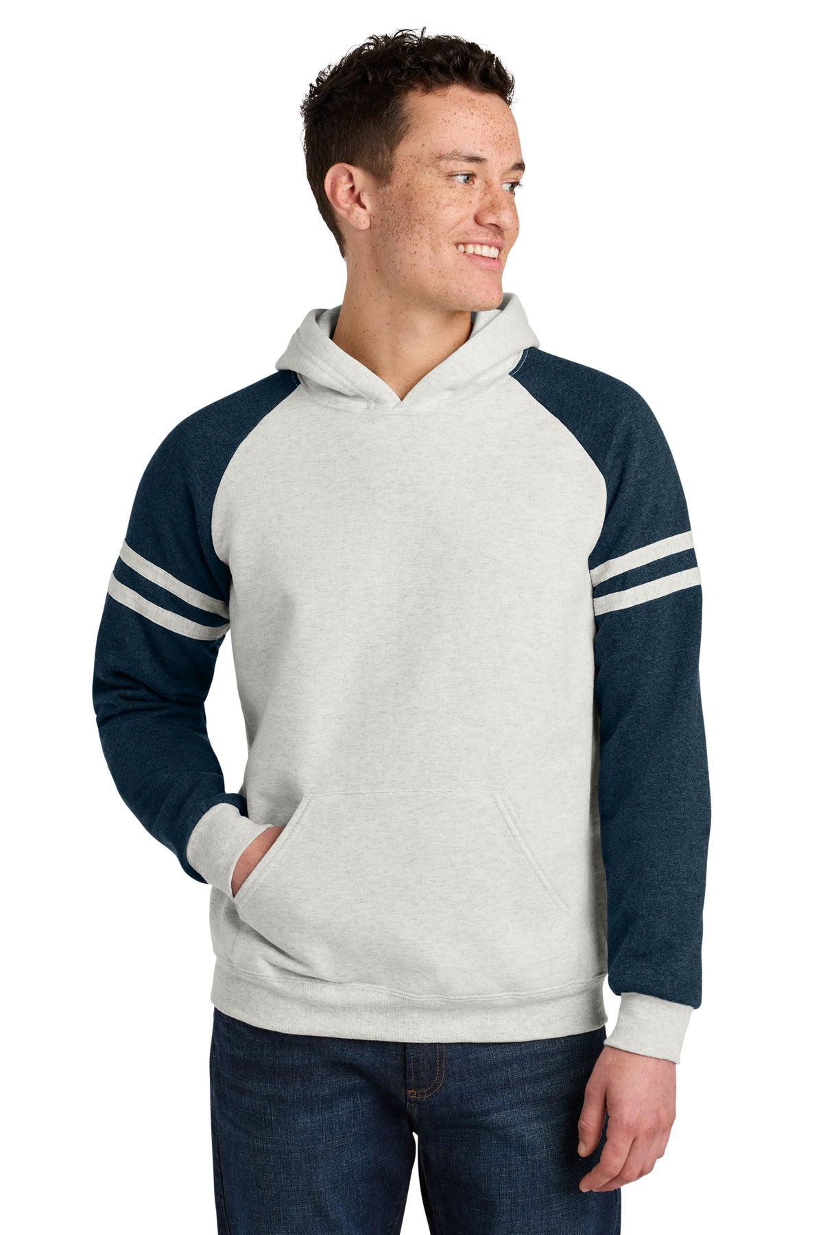 Jerzees Unisex NuBlend Varsity Colorblock Hooded Sweatshirt 97C