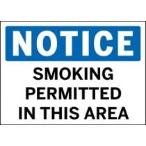 Notice - Smoking Permitted In This Area