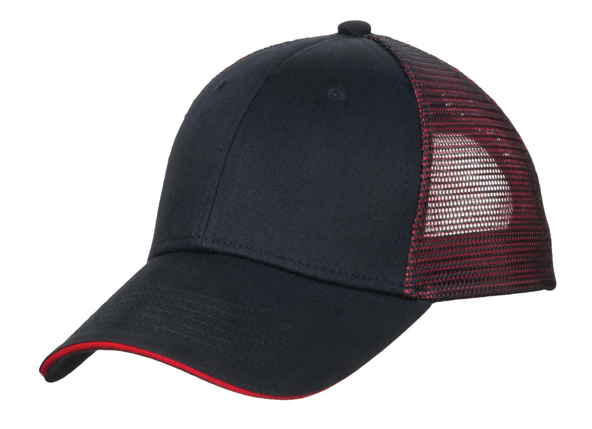 Port Authority Double Mesh Snapback Sandwich Bill Cap C818