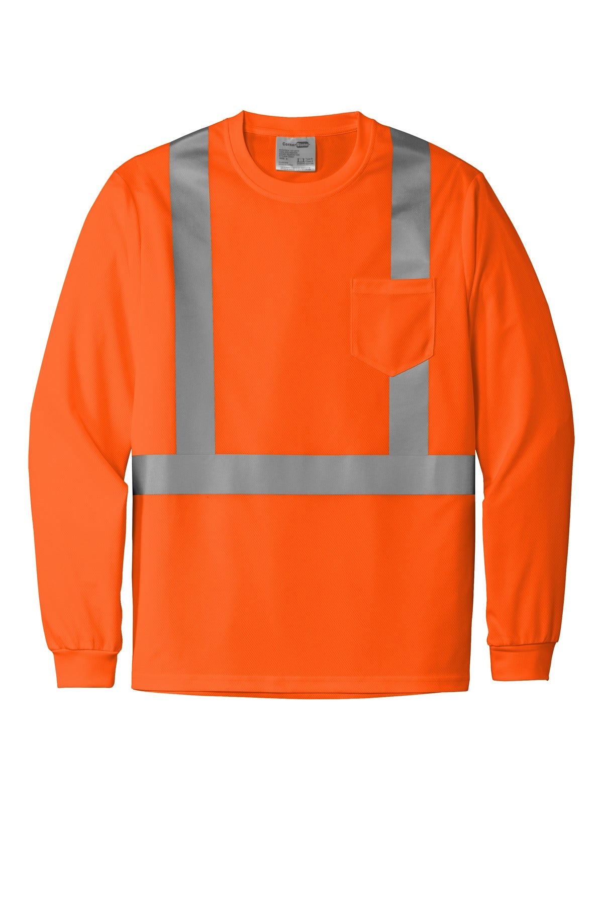 CornerStone ANSI 107 Class 2 Mesh Long Sleeve Tee CS201