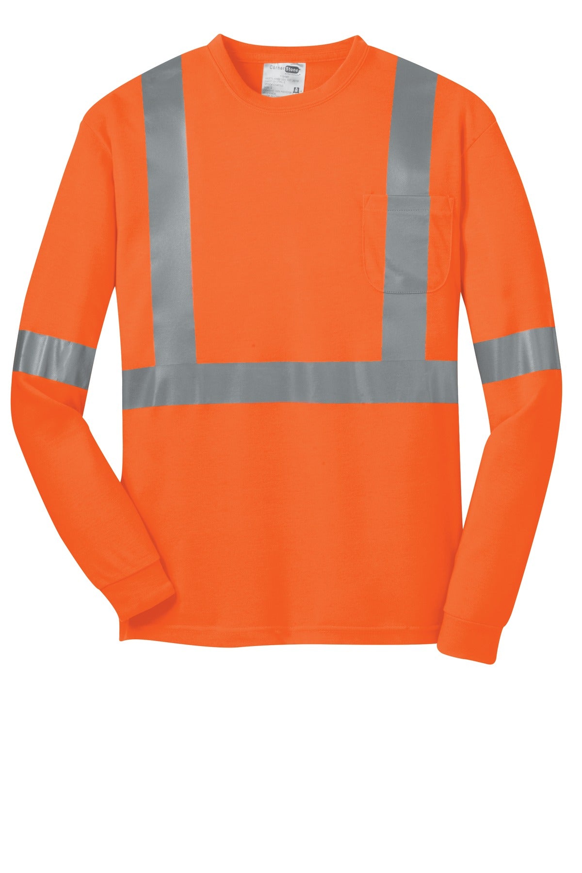 CornerStone ANSI 107 Class 2 Long Sleeve Safety T-Shirt CS401LS