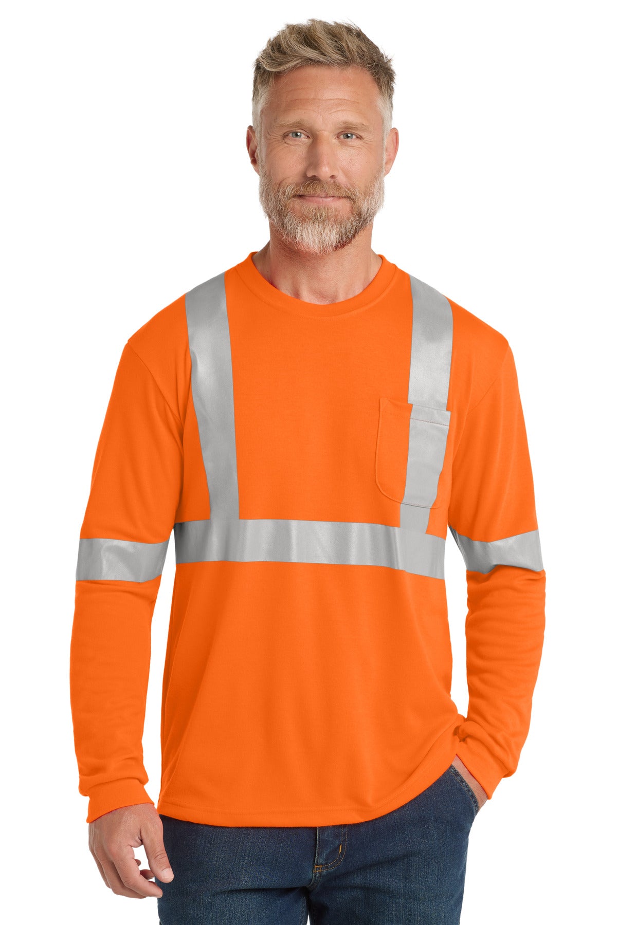 CornerStone ANSI 107 Class 2 Long Sleeve Safety T-Shirt CS401LS