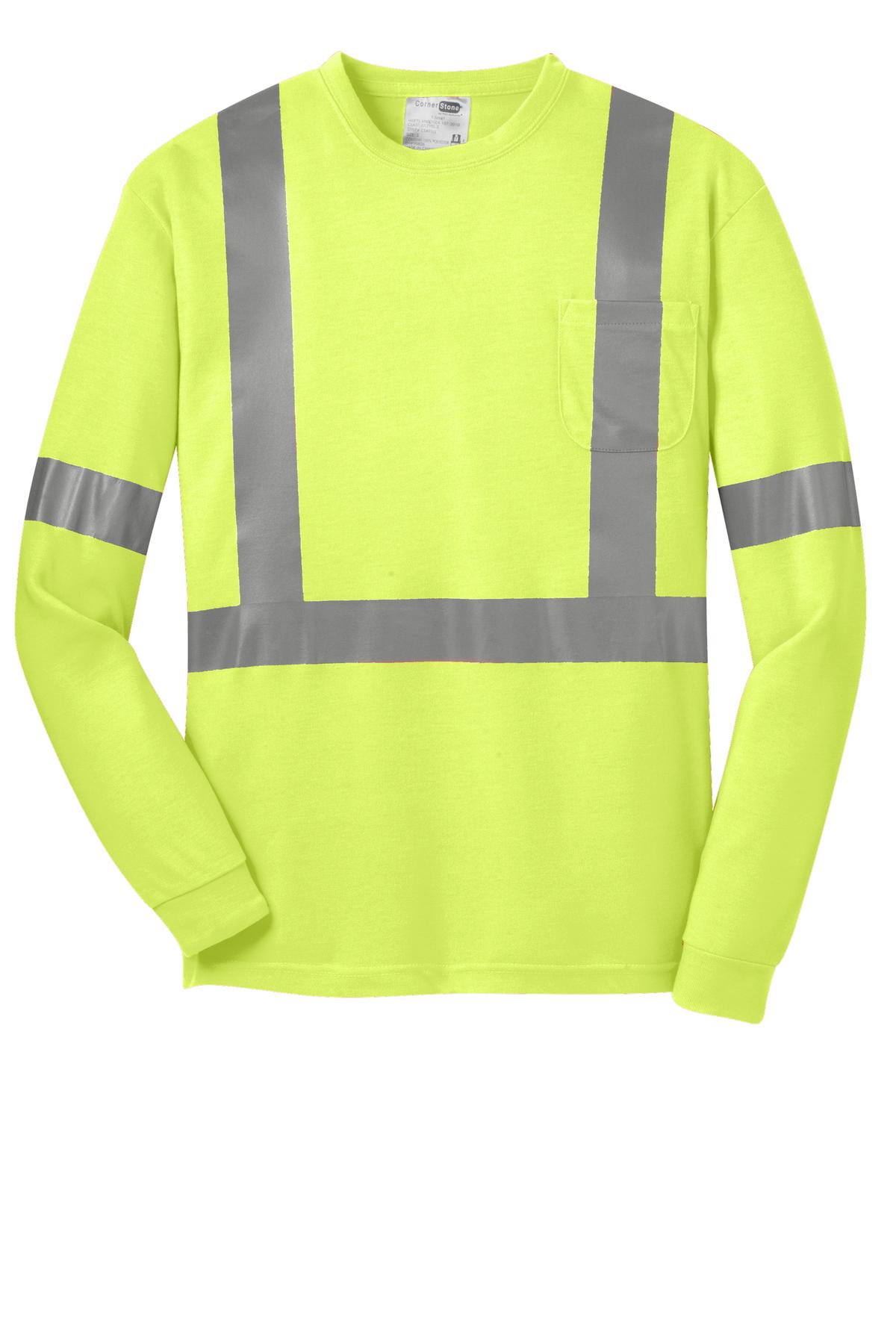CornerStone ANSI 107 Class 2 Long Sleeve Safety T-Shirt CS401LS
