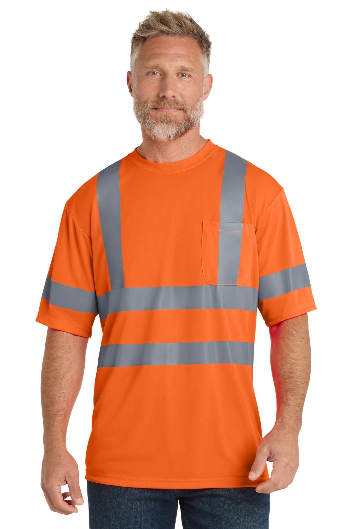 CornerStone ANSI 107 Class 3 Short Sleeve Snag-Resistant Reflective T-Shirt CS408