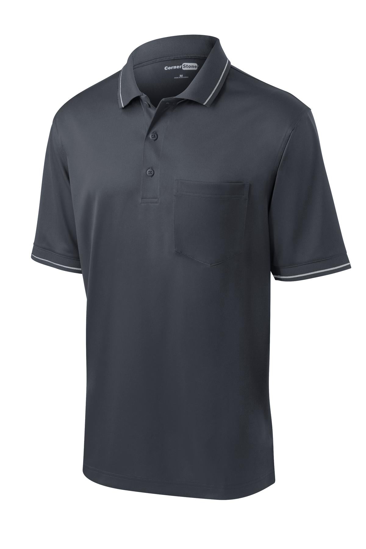 CornerStone Select Snag-Proof Tipped Pocket Polo CS415