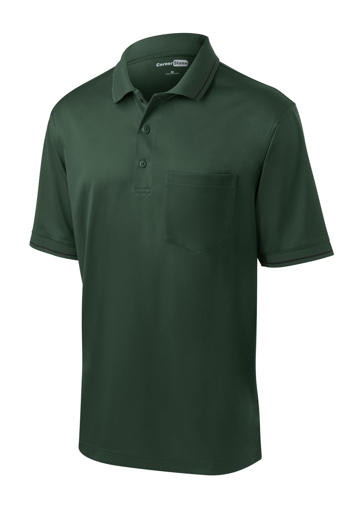 CornerStone Select Snag-Proof Tipped Pocket Polo CS415