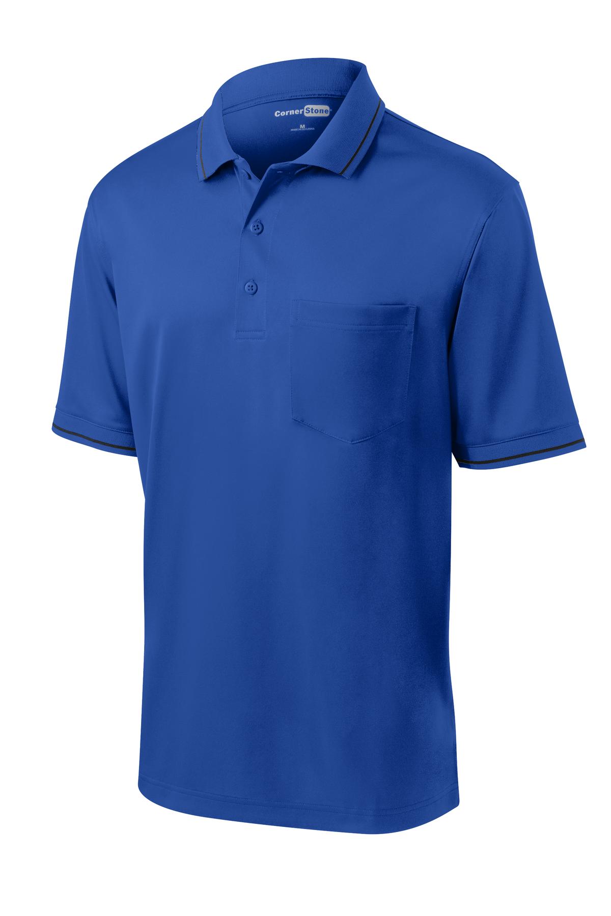 CornerStone Select Snag-Proof Tipped Pocket Polo CS415