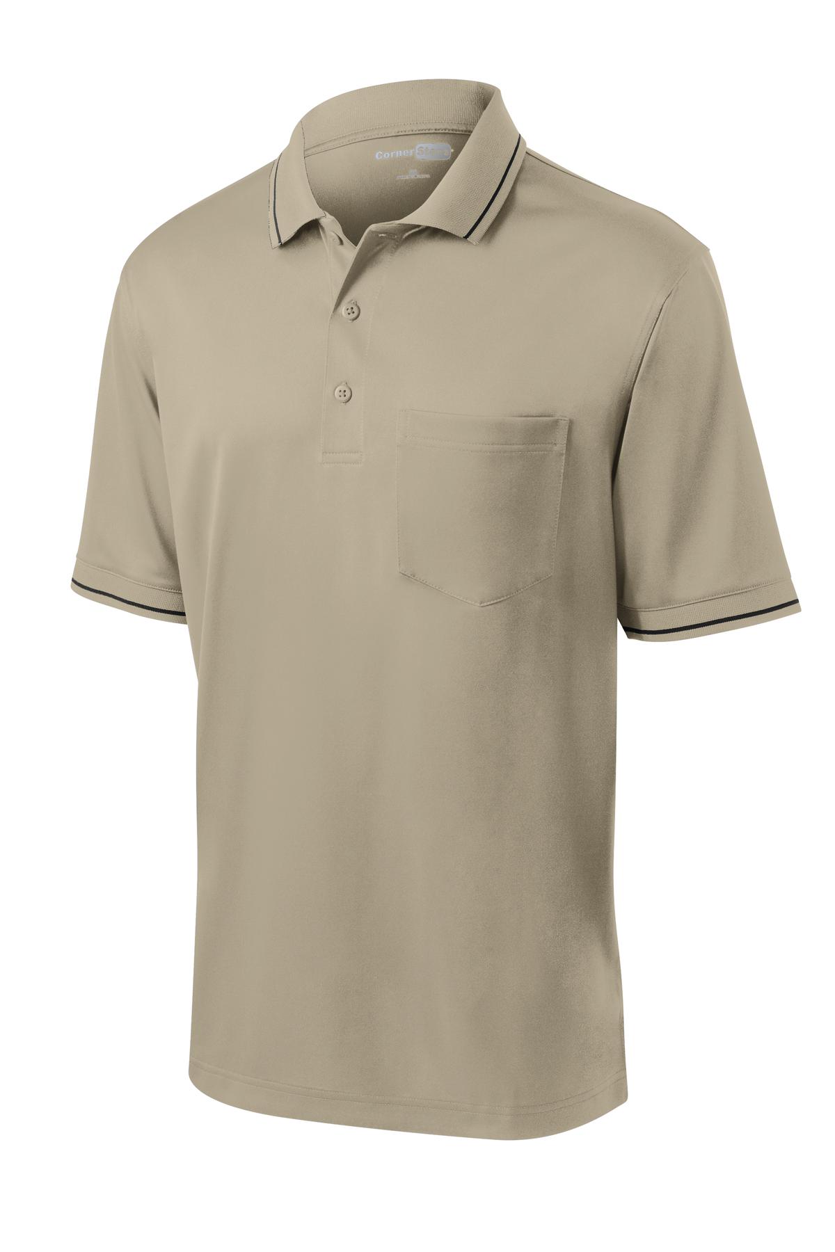 CornerStone Select Snag-Proof Tipped Pocket Polo CS415