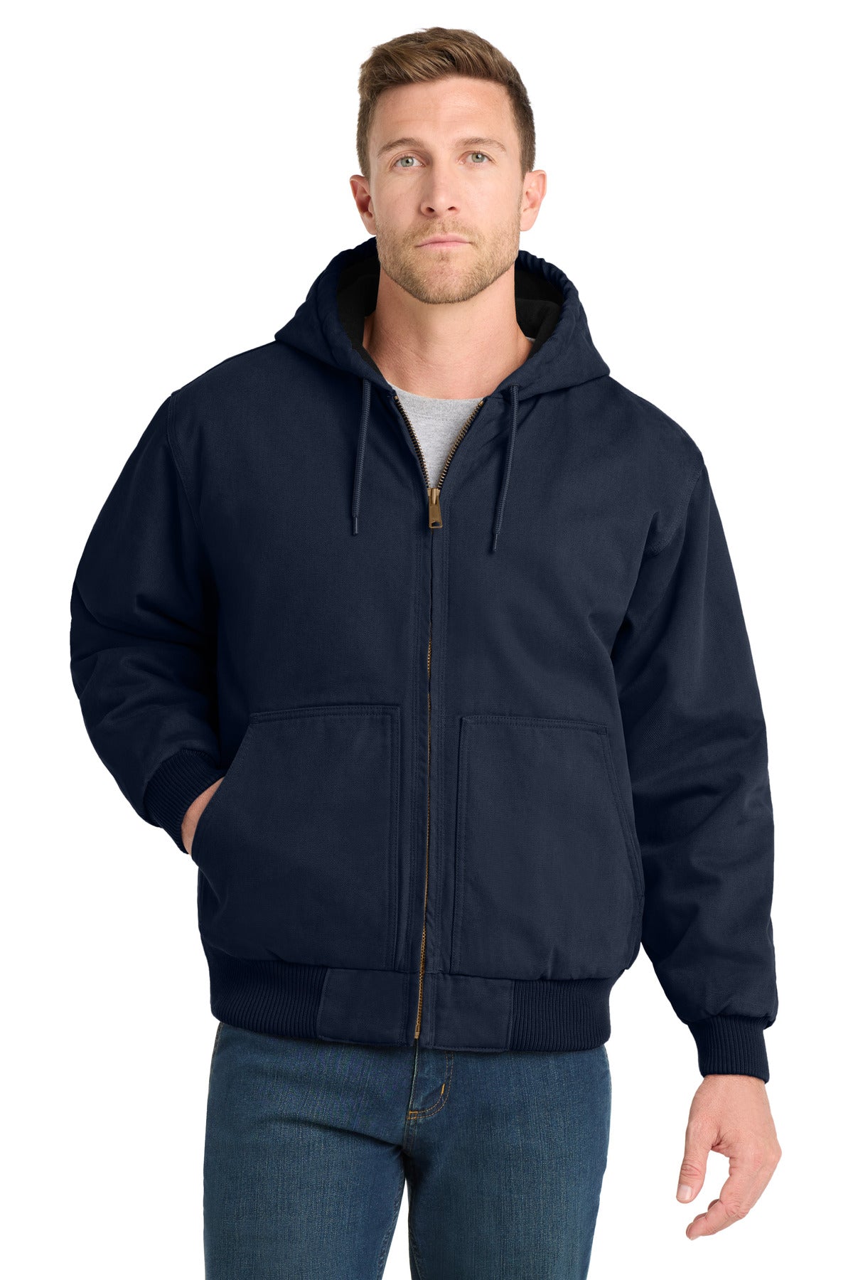CornerStone Washed Duck Cloth Insulated Hooded Work Jacket CSJ41