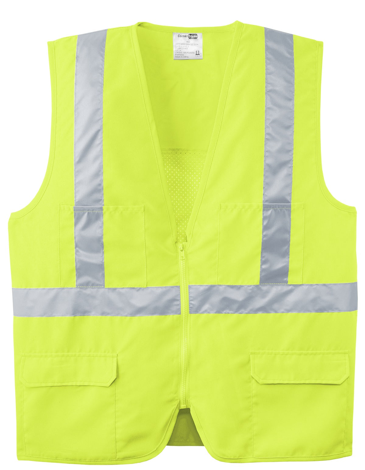 CornerStone ANSI 107 Class 2 Mesh Back Safety Vest CSV405