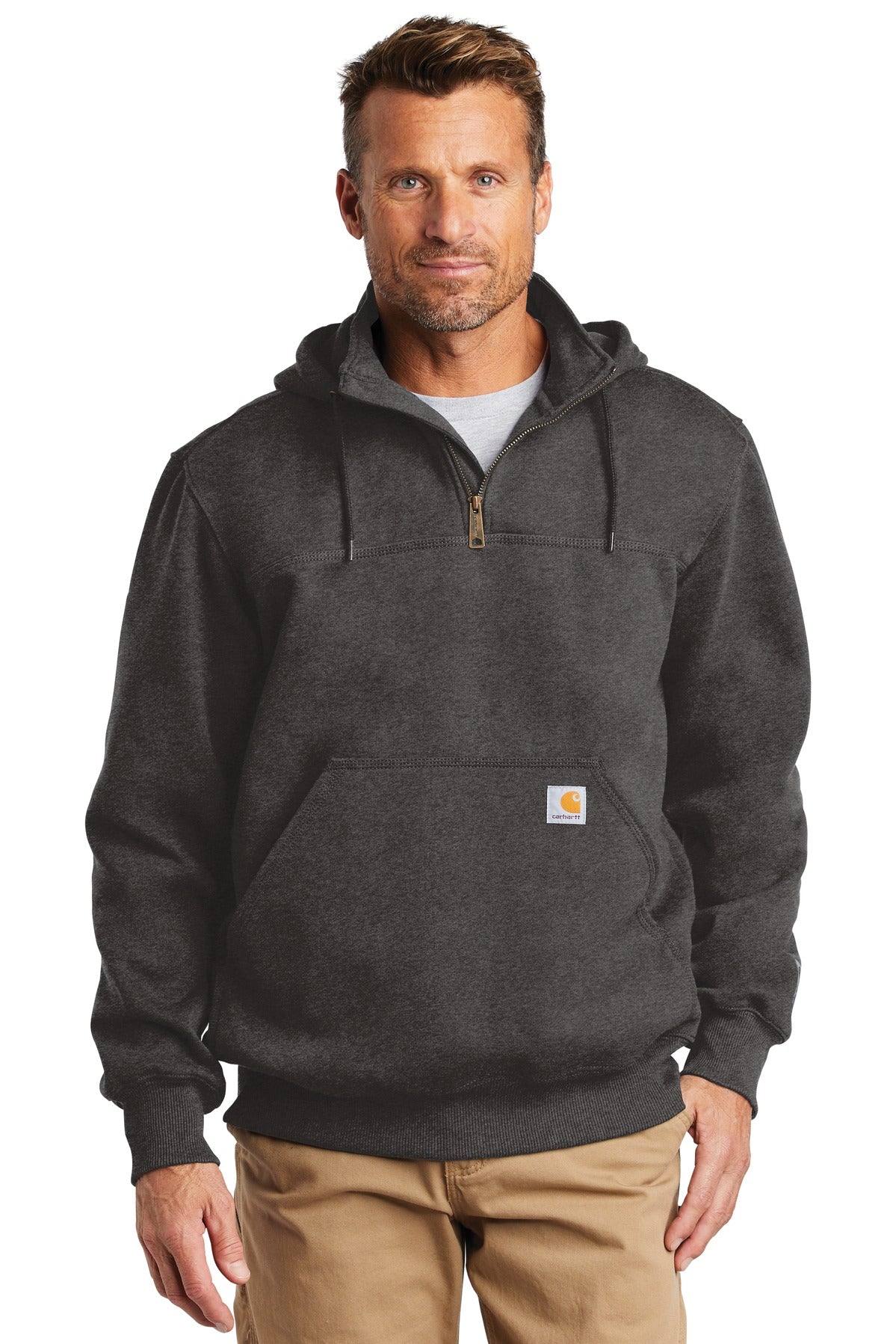 Carhartt Rain Defender Paxton Heavyweight Hooded Zip Mock Sweatshirt CT100617