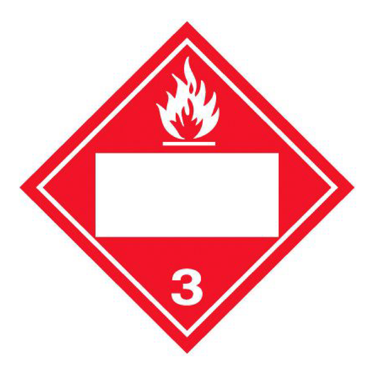Custom D.O.T. Placard - Class 3 Flammable