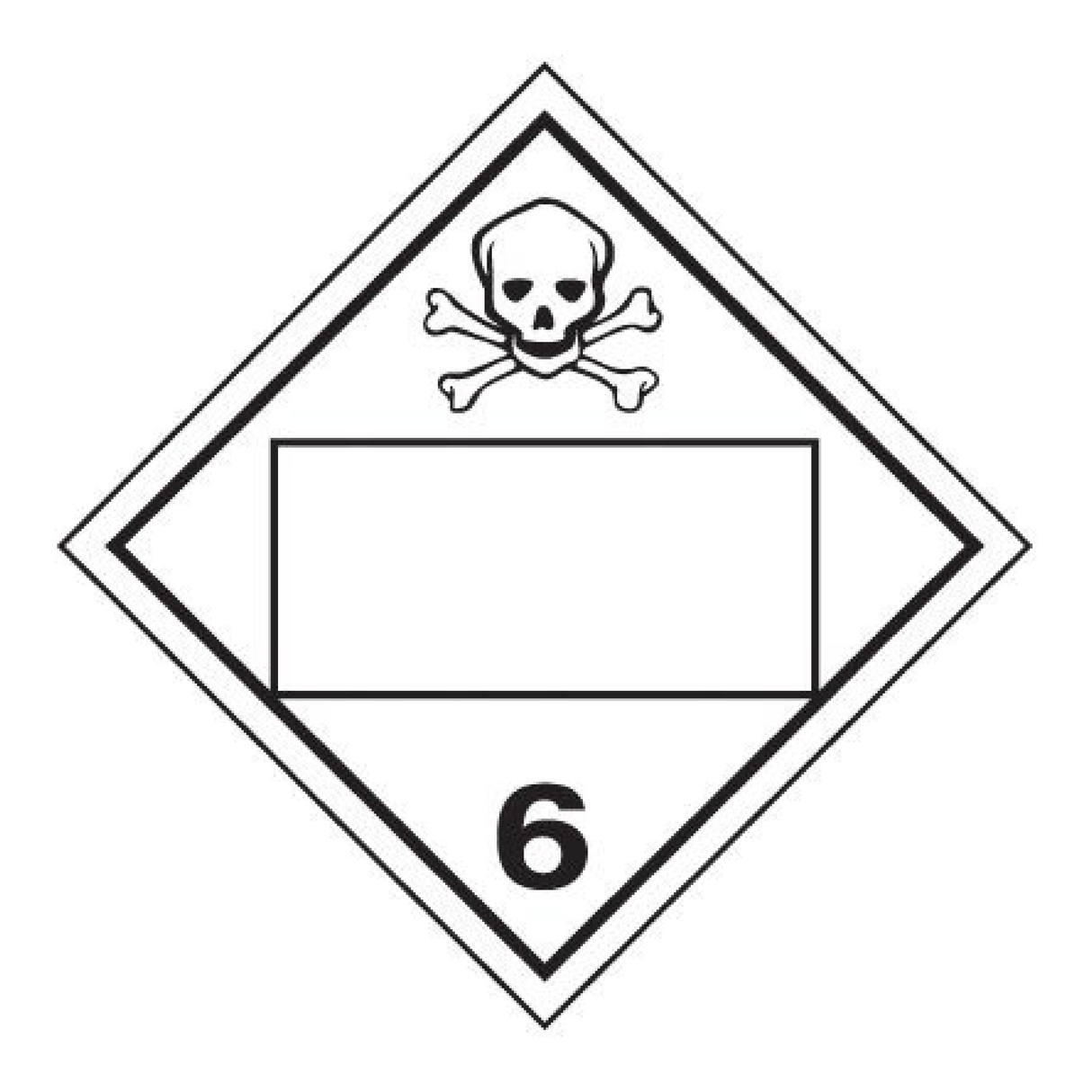 Custom D.O.T. Placard - Class 6 Toxic