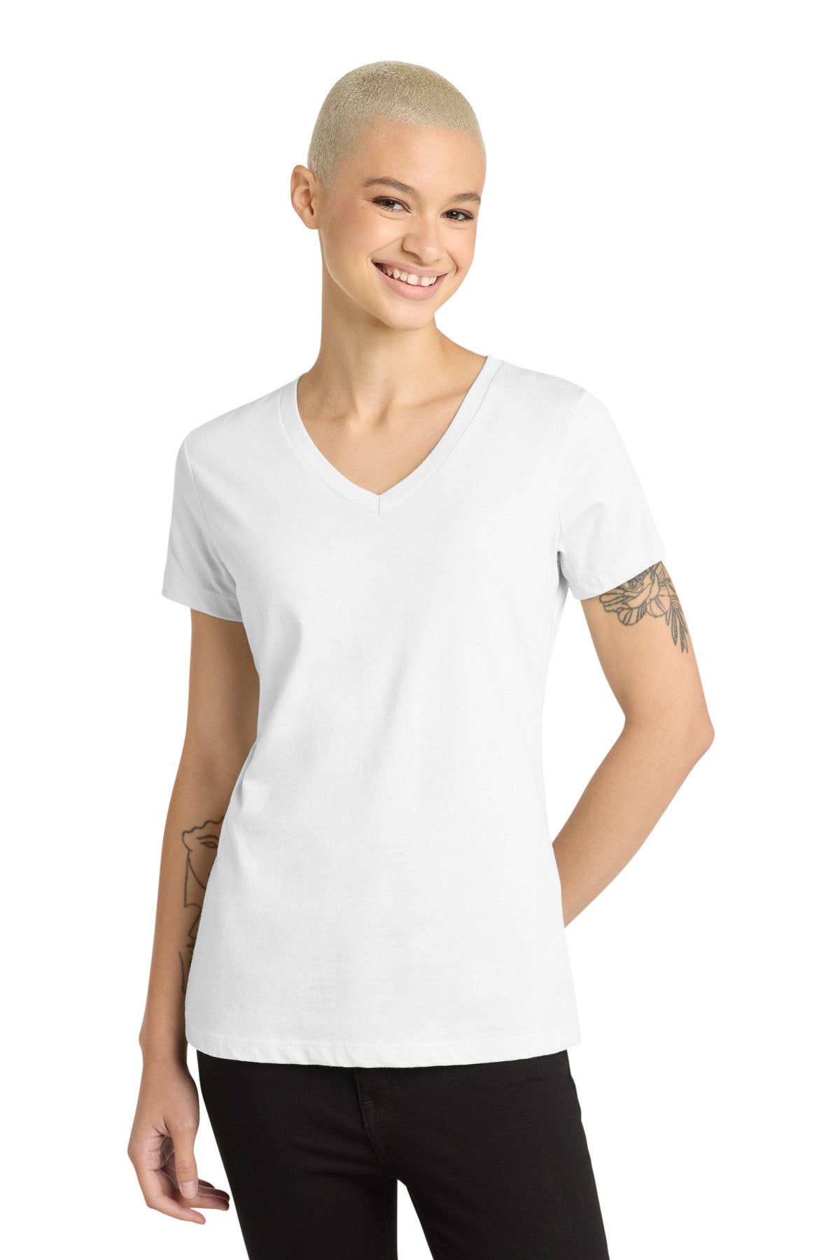 District Women's Perfect Weight V-Neck Tee DM1170L