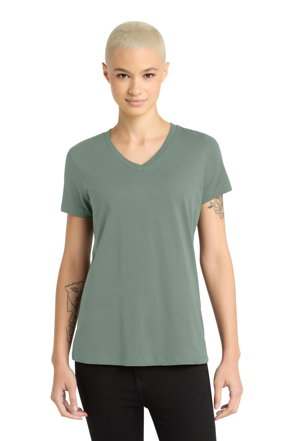 District Women's Perfect Weight V-Neck Tee DM1170L