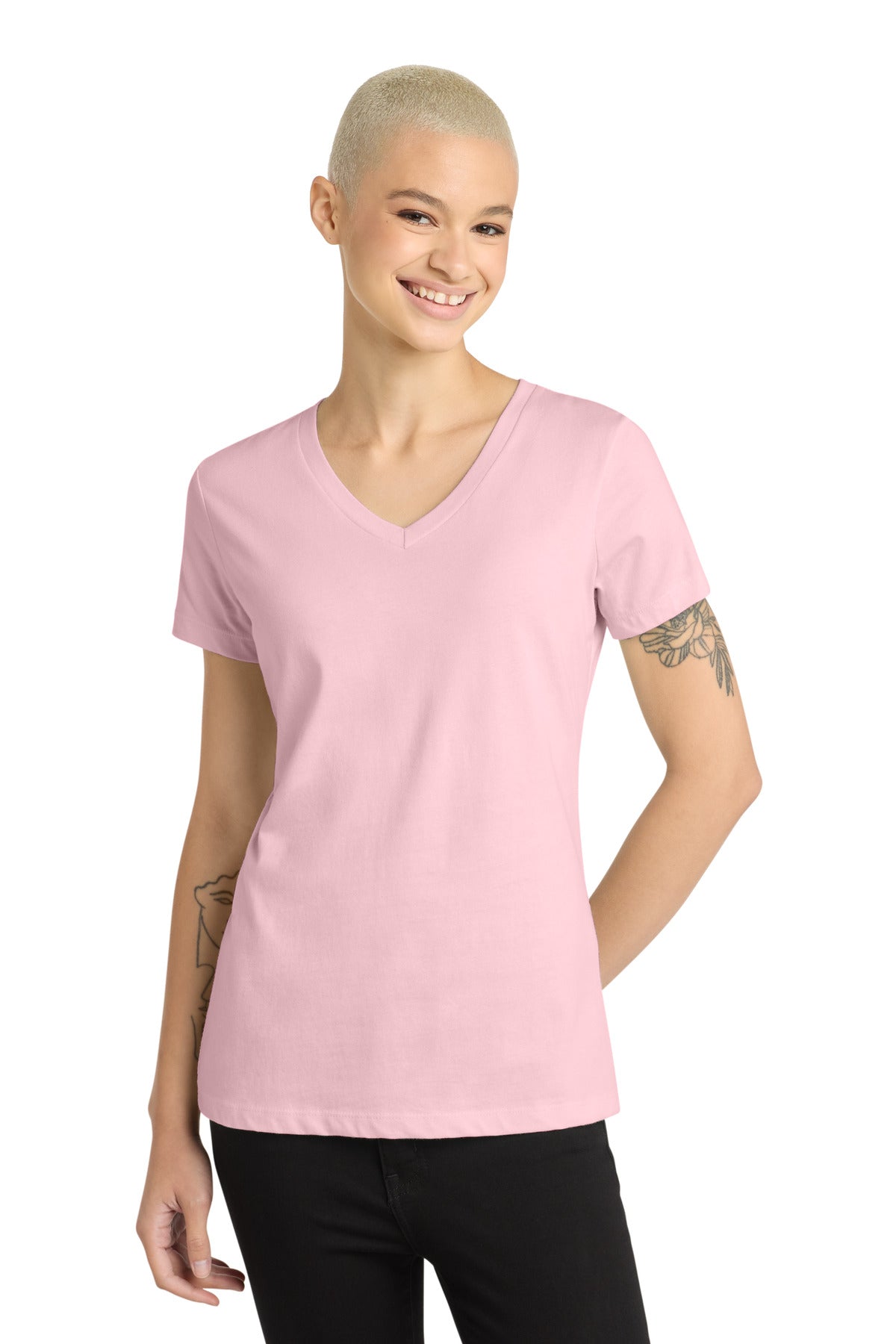 District Women's Perfect Weight V-Neck Tee DM1170L