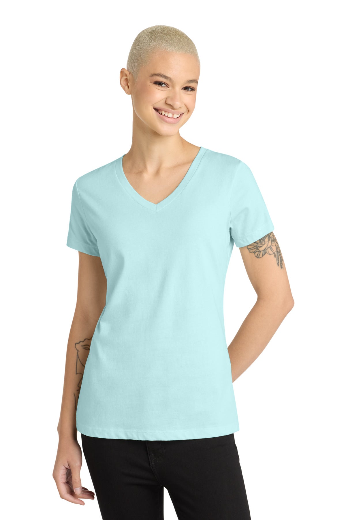 District Women's Perfect Weight V-Neck Tee DM1170L