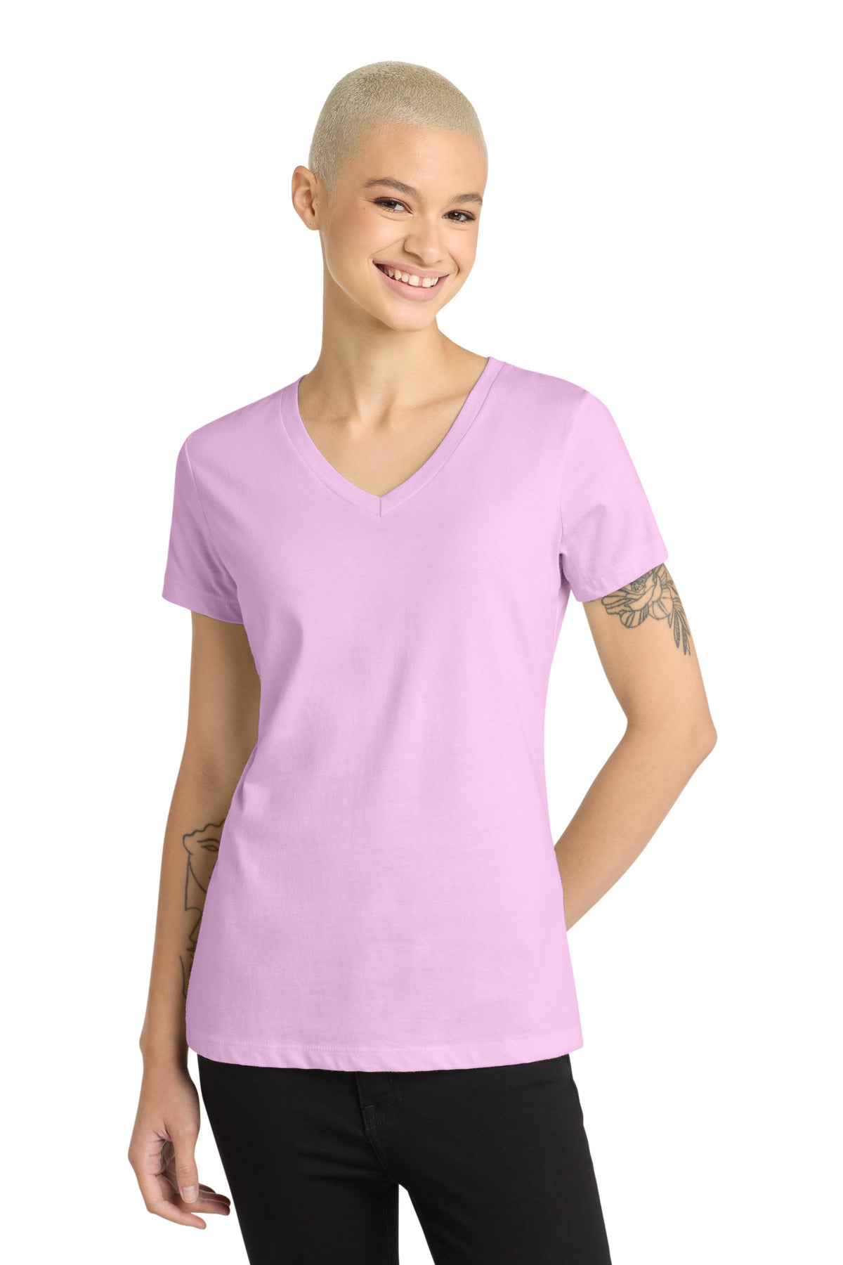 District Women's Perfect Weight V-Neck Tee DM1170L