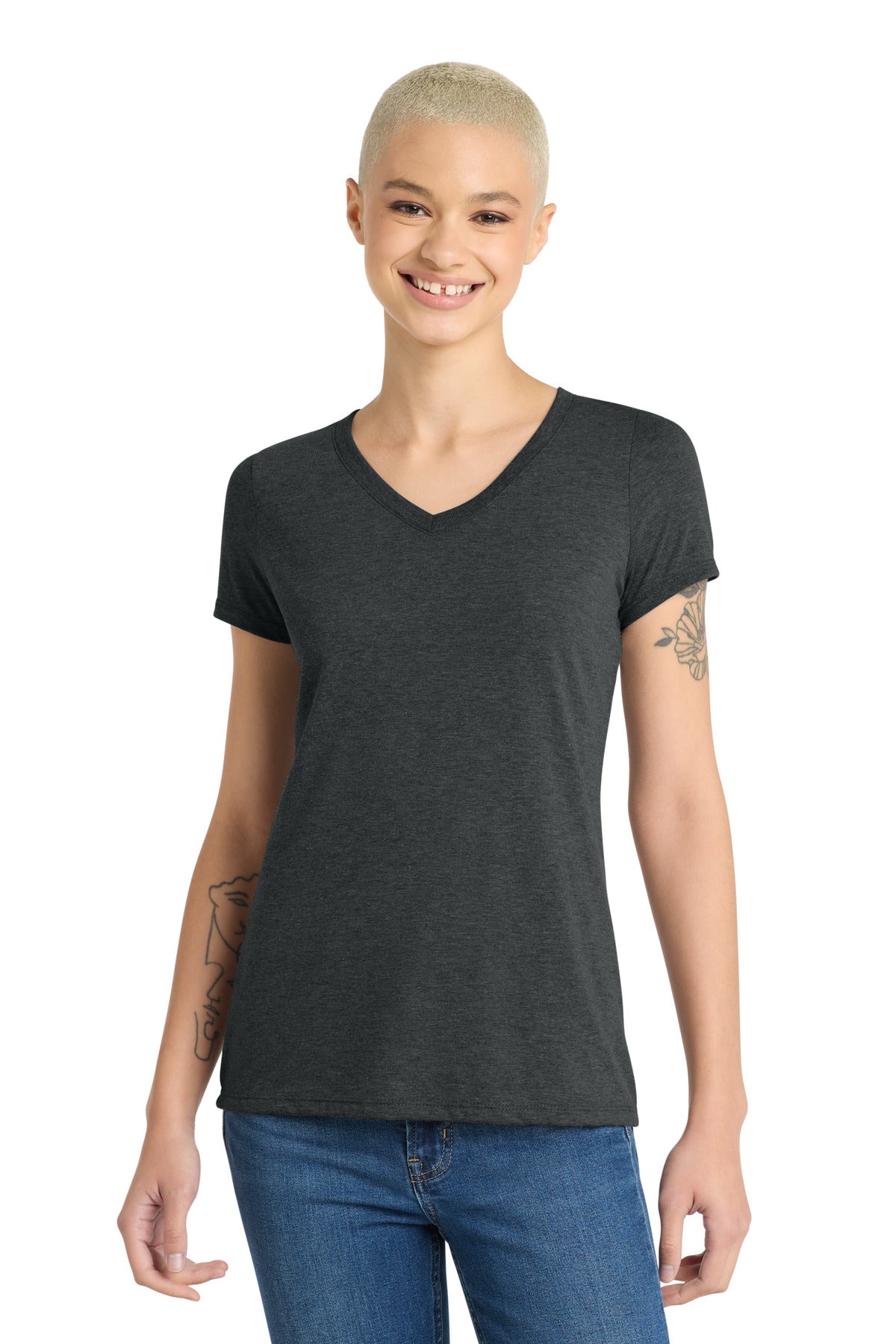 District Women's Perfect Tri V-Neck Tee DM1350L
