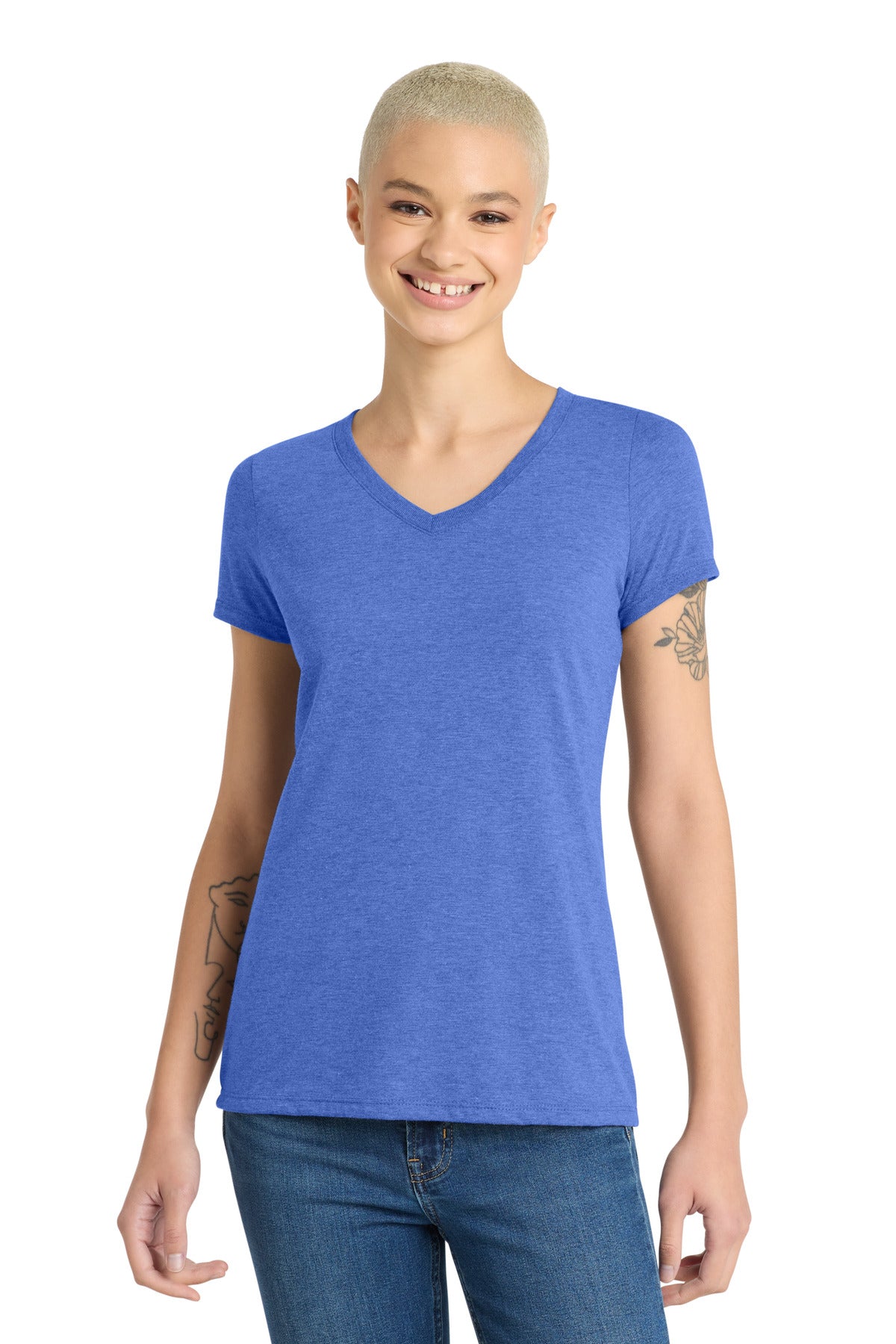 District Women's Perfect Tri V-Neck Tee DM1350L